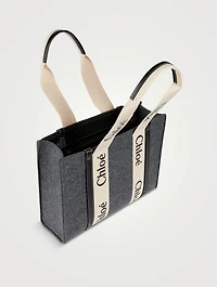 Medium Woody Recycled Felt Tote Bag