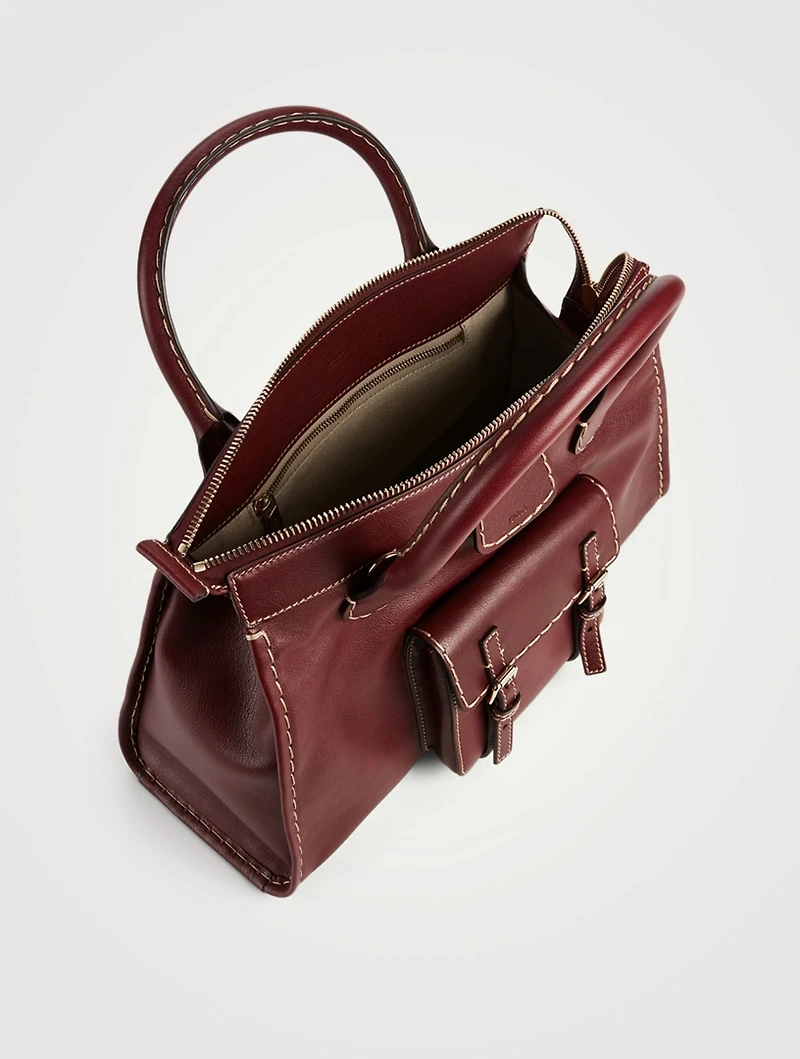 Medium Edith Leather Satchel