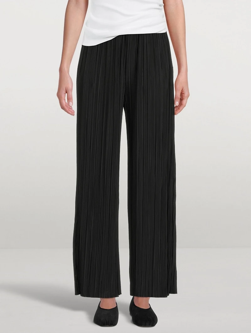 Uma Pleated Wide-Leg Pants