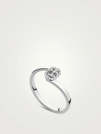 GG Running 18K White Gold Ring With Diamonds