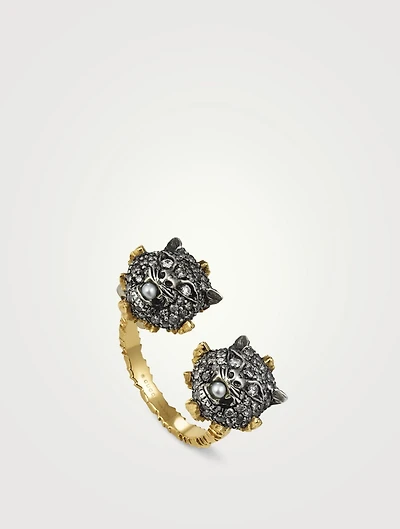 Le Marché Des Merveilles Two-Tone Ring With Diamonds