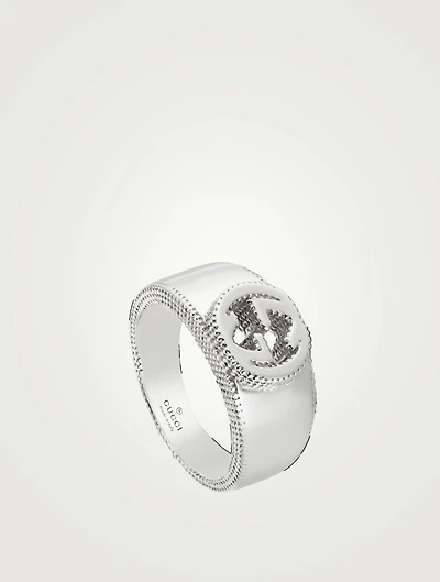 Interlocking G Sterling Silver Ring