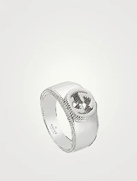Interlocking G Sterling Silver Ring