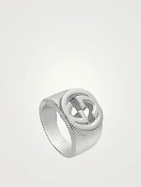 Interlocking G Sterling Silver Ring