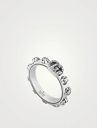GG Running 18K White Gold Ring With Diamonds