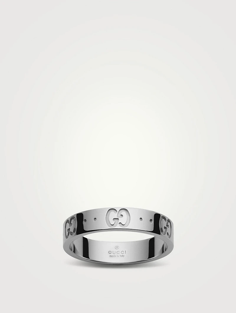 Icon 18K White Gold Ring