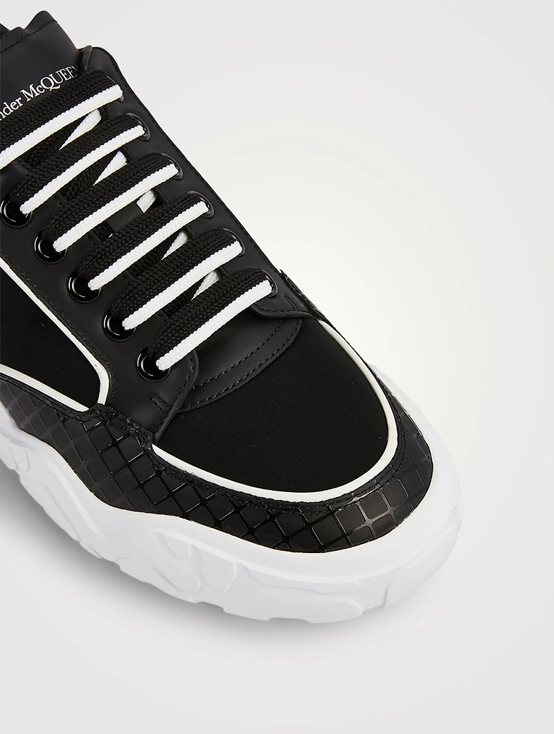 Court Mesh Sneakers With Piping