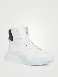 Leather High-Top Court Sneakers