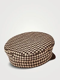 Houndstooth Baker Boy Cap