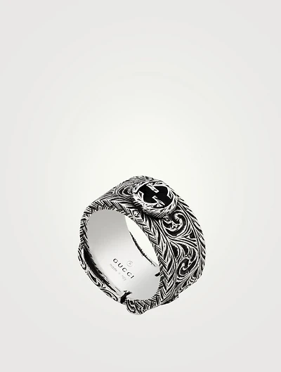 Interlocking G Buckle Silver Ring