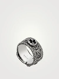 Interlocking G Buckle Silver Ring