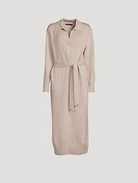 Joey Merino Wool Belted Midi Dress