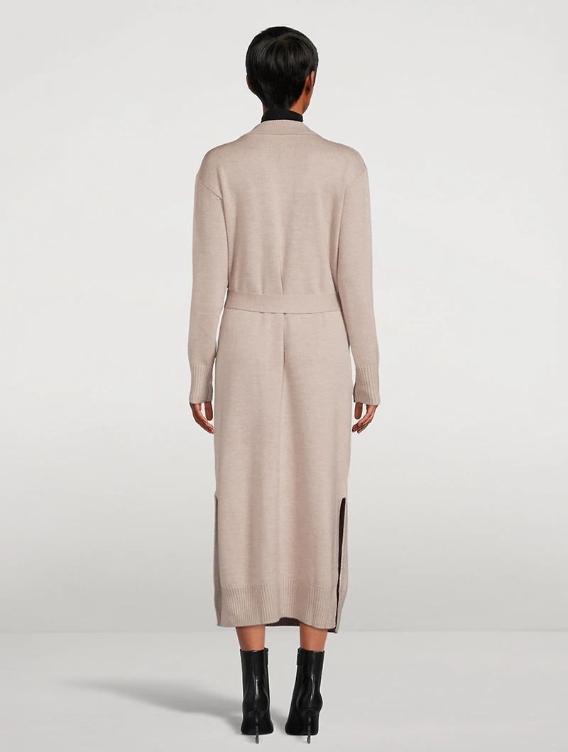 Joey Merino Wool Belted Midi Dress