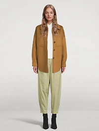 Gurka Cotton Pleated Pants With Buckles