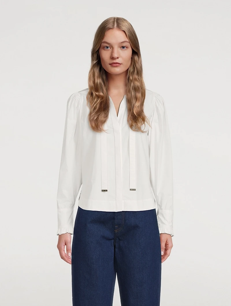 Odette Cotton V-Neck Shirt