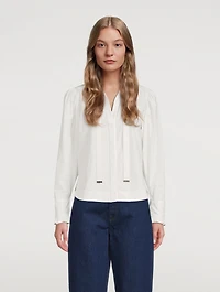 Odette Cotton V-Neck Shirt
