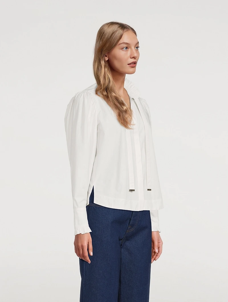 Odette Cotton V-Neck Shirt