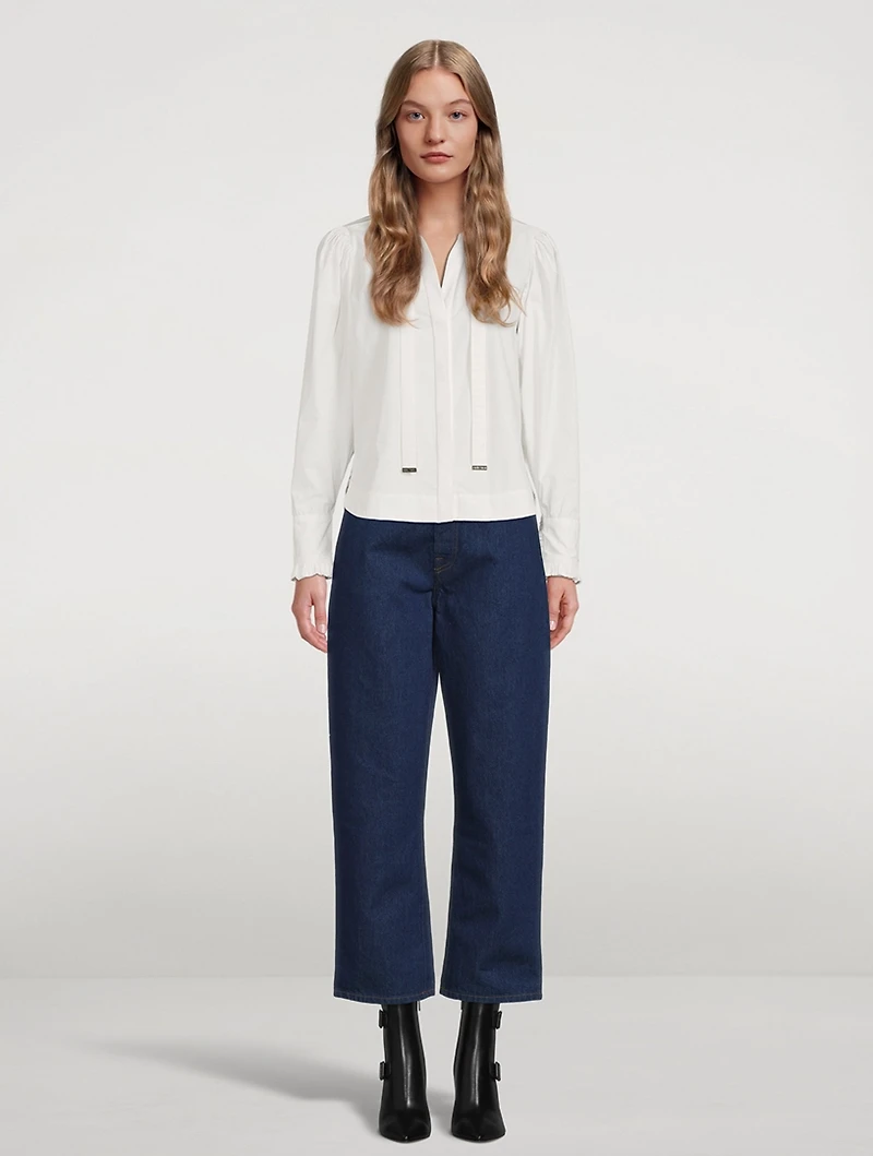 Odette Cotton V-Neck Shirt