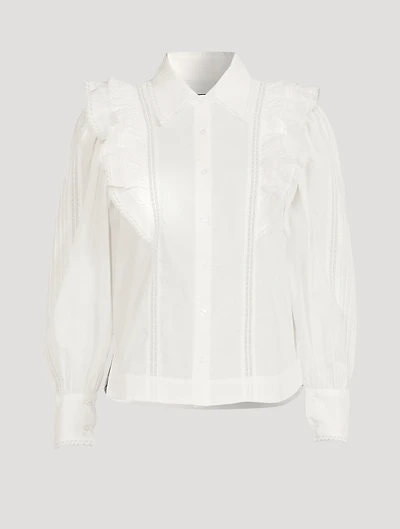 Jacky Organic Cotton Ruffle Shirt