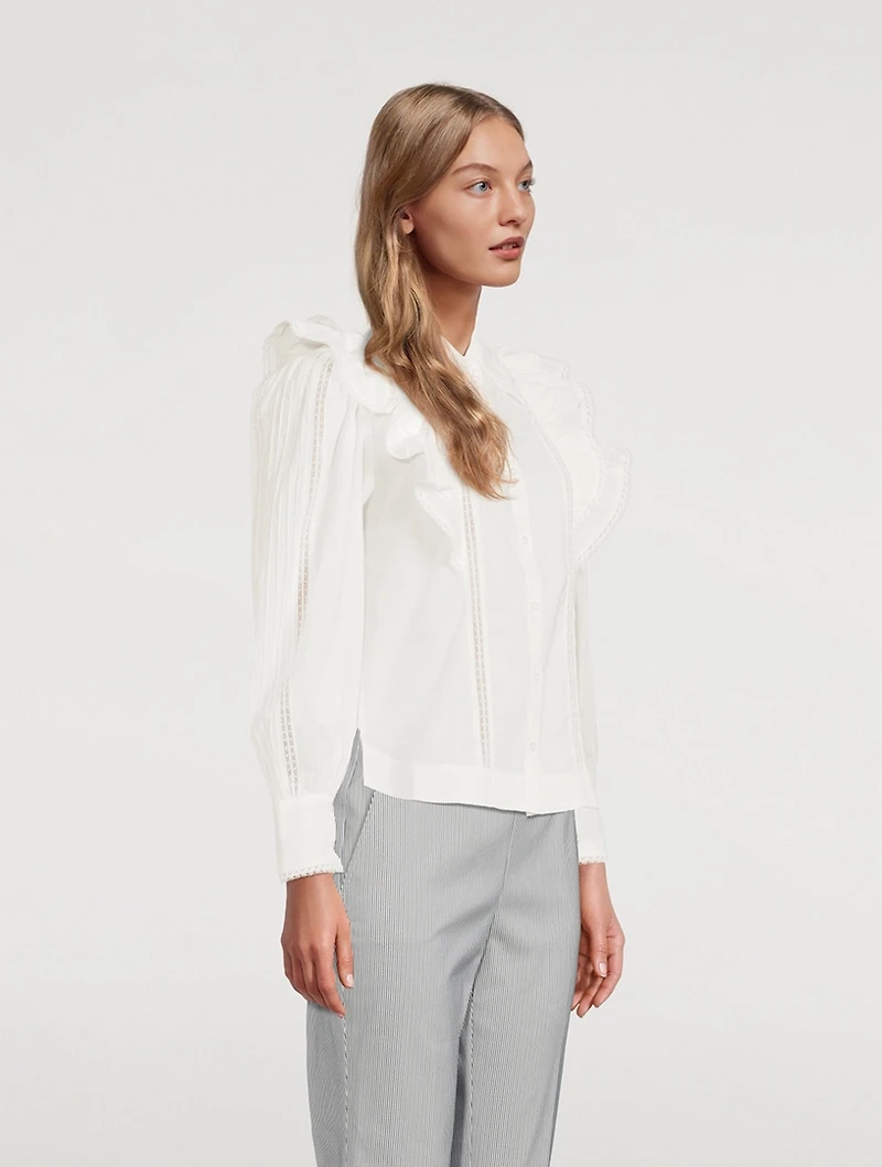 Jacky Organic Cotton Ruffle Shirt