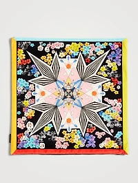 Flowers Galaxy Velvet And Cotton  Cushion