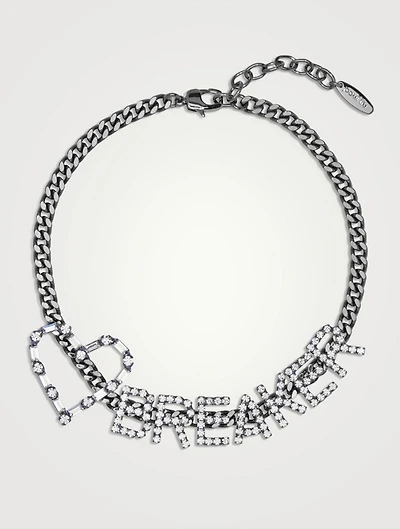 Heartbreaker Chain Necklace With Crystals