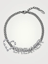 Heartbreaker Chain Necklace With Crystals