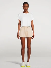 Cotton Crop Top With Flock Logo