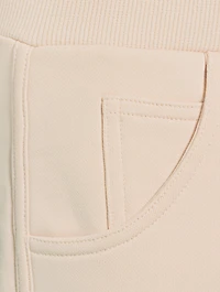 Cotton Sweat Shorts With Flock Logo