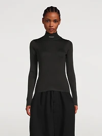 Ribbed Turtleneck Top