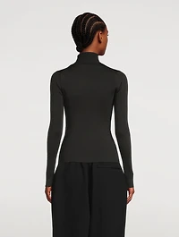 Ribbed Turtleneck Top