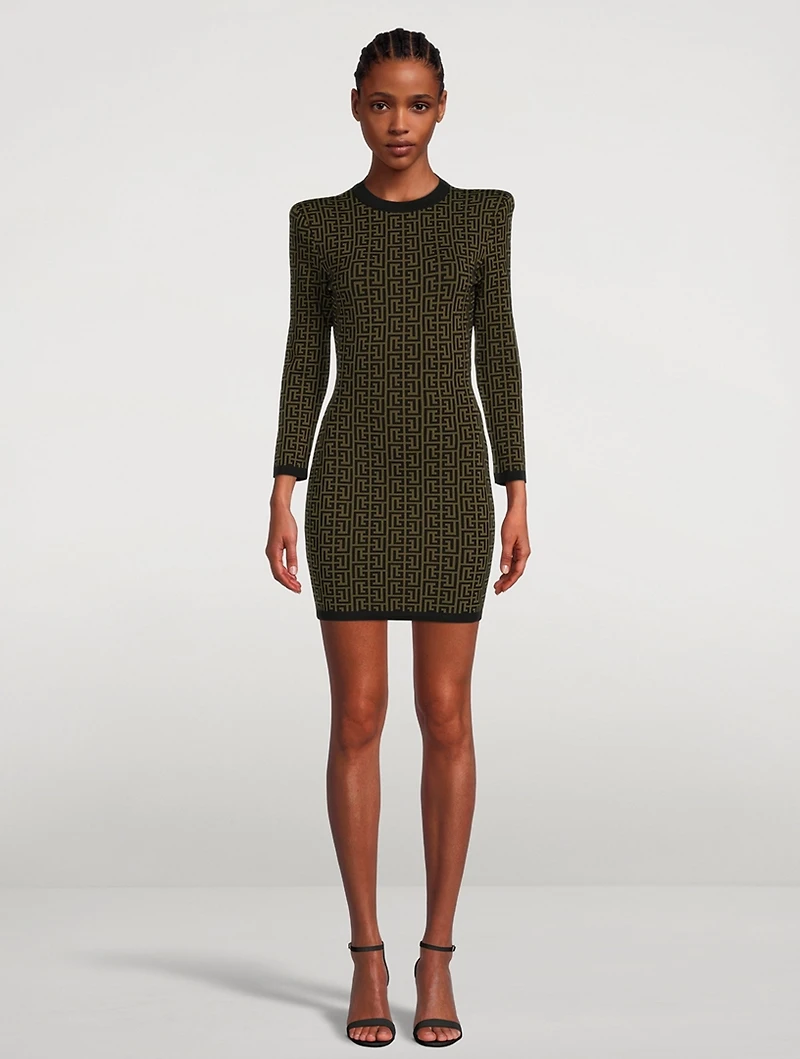Monogram Jacquard Mini Dress