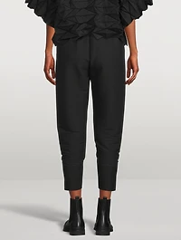 Pinstripe Knit Tapered Pants