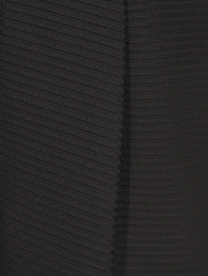 Pinstripe Knit Tapered Pants