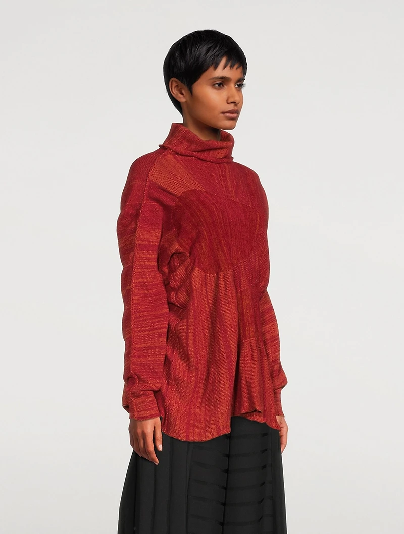 Clay Knit Turtleneck Top