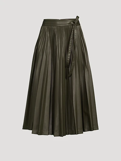 Sunburst Pleated Midi Skirt