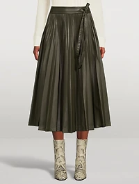 Sunburst Pleated Midi Skirt