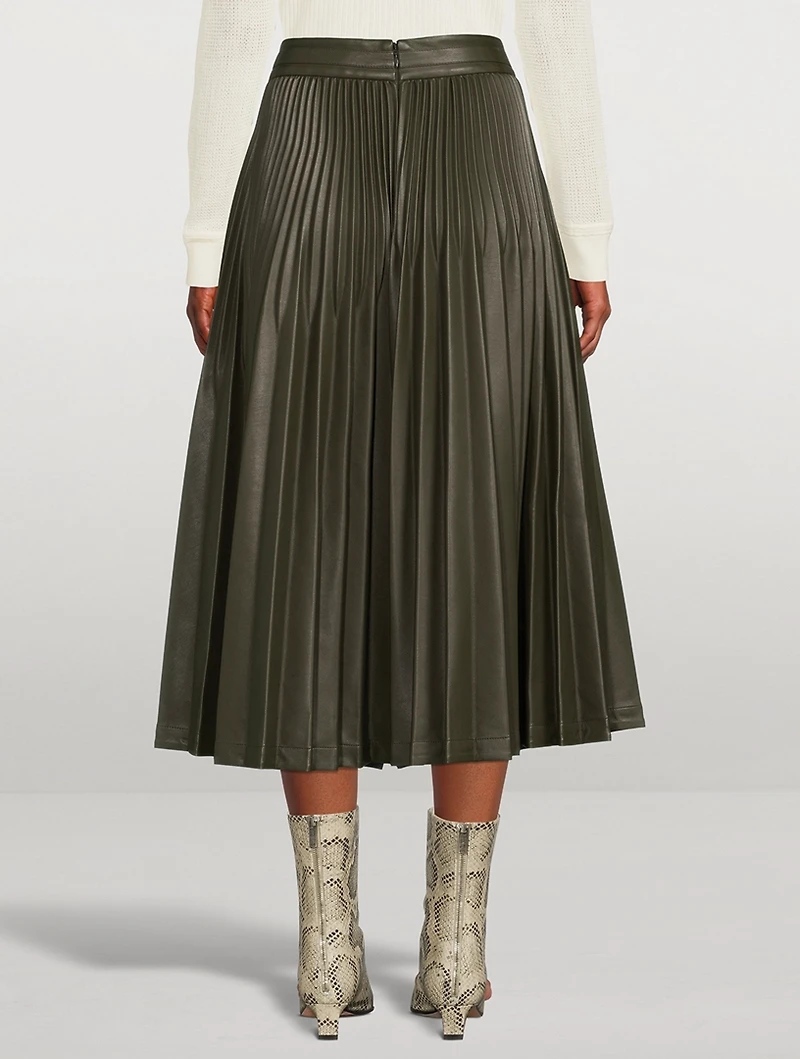 Sunburst Pleated Midi Skirt