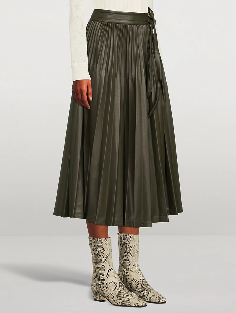 Sunburst Pleated Midi Skirt