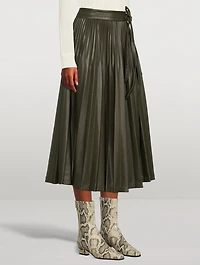 Sunburst Pleated Midi Skirt