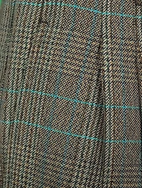 Pleated Trousers Check Print