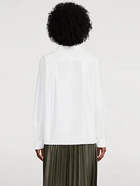 Cotton Poplin Tie-Front Shirt