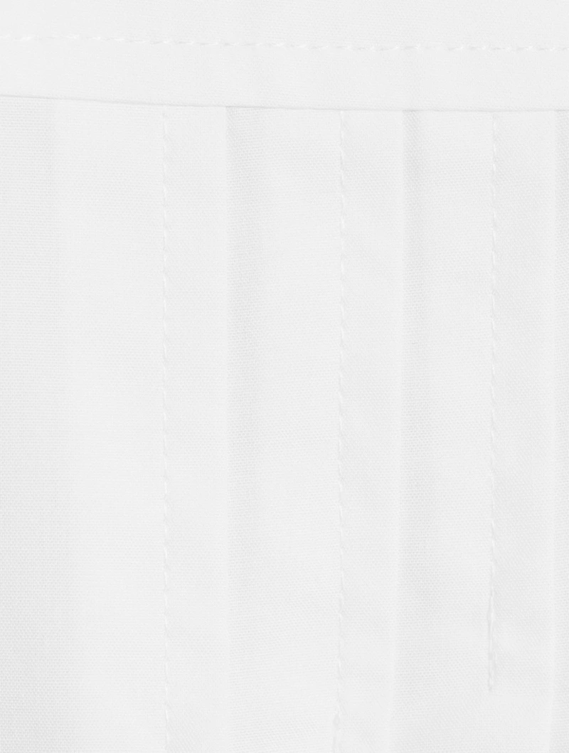 Cotton Poplin Tie-Front Shirt