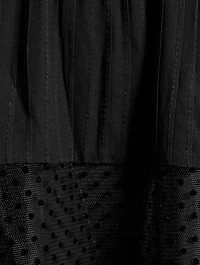 Spliced Mesh Mini Dress