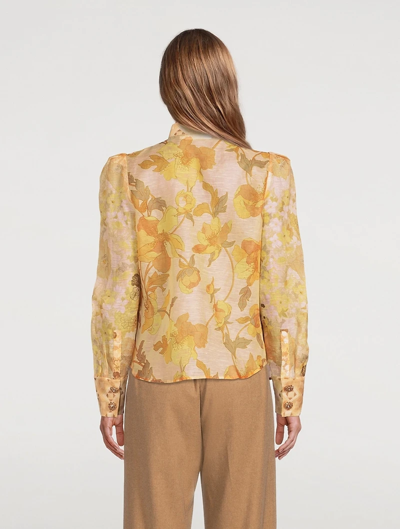 Tempo Scallop Blouse Floral Print