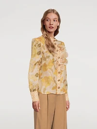 Tempo Scallop Blouse Floral Print