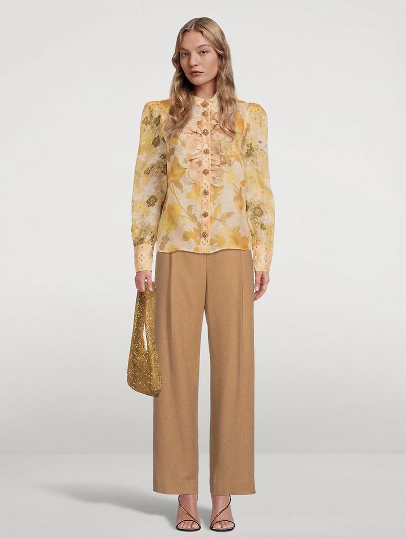Tempo Scallop Blouse Floral Print