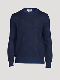Wool Skull Jacquard Sweater