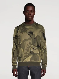 Skull Camouflage Jacquard Sweater