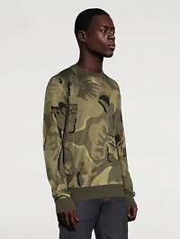 Skull Camouflage Jacquard Sweater